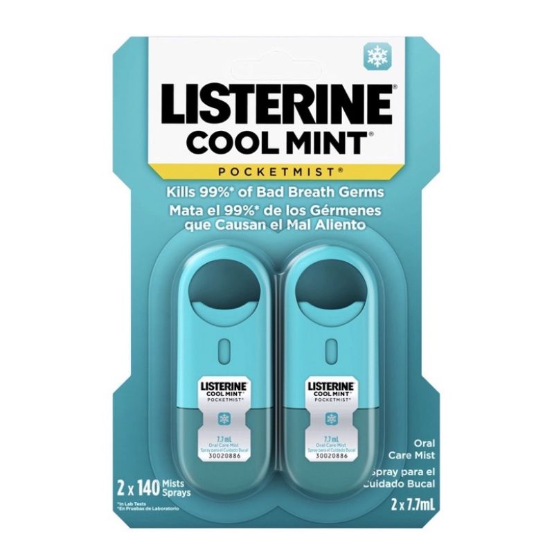 Xịt/ Miếng Ngậm Thơm Miệng Listerine Pocketpaks Vĩ 3 Hộp 72 Miếng