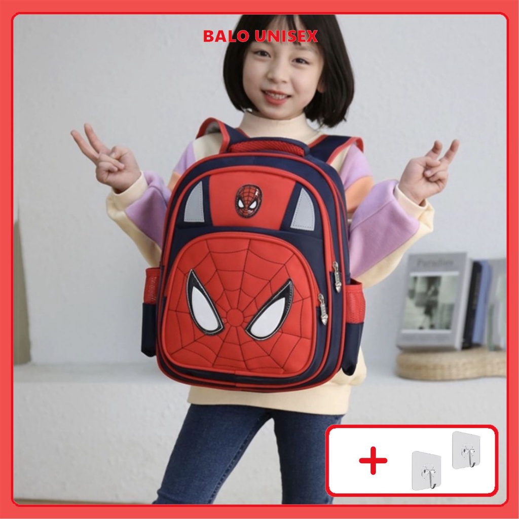 Balo Đi Học Trẻ Em Nhân Vật Hoạt Hình Elsa, Người Nhện Cho Bé Trai Bé Gái 602KID