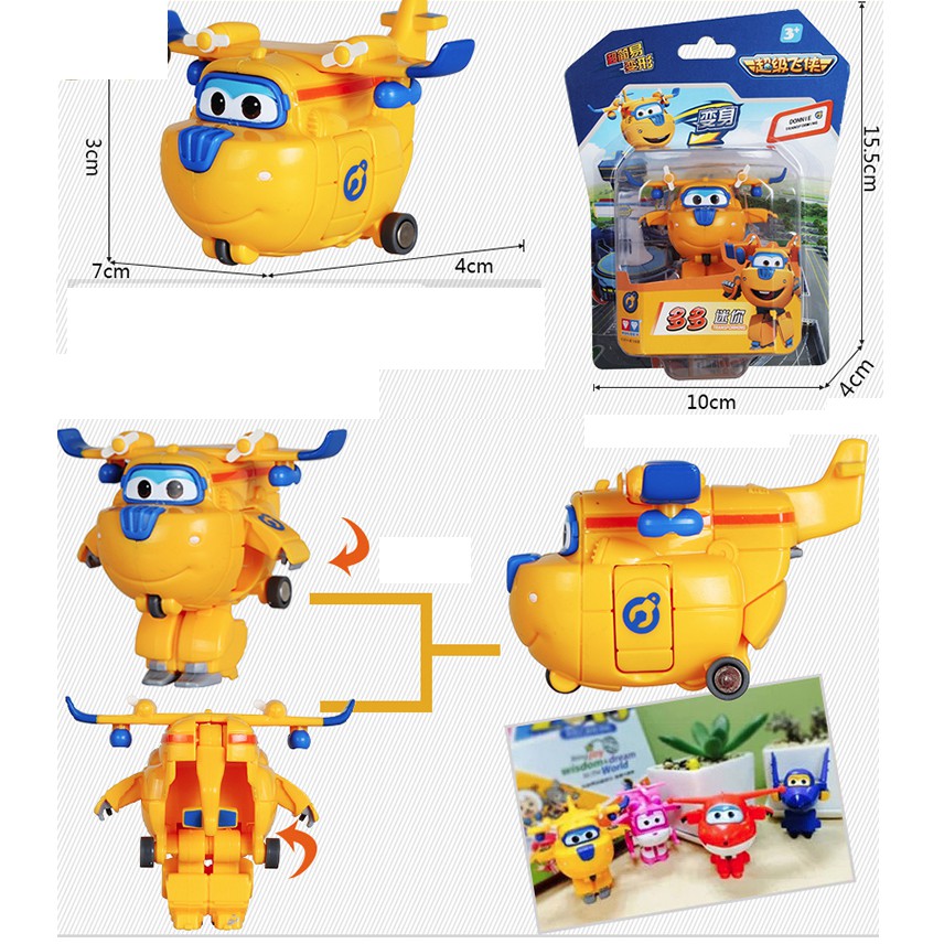 Super wings đồ chơi Đội bay siêu đẳng mô hình Máy bay mini Donnie