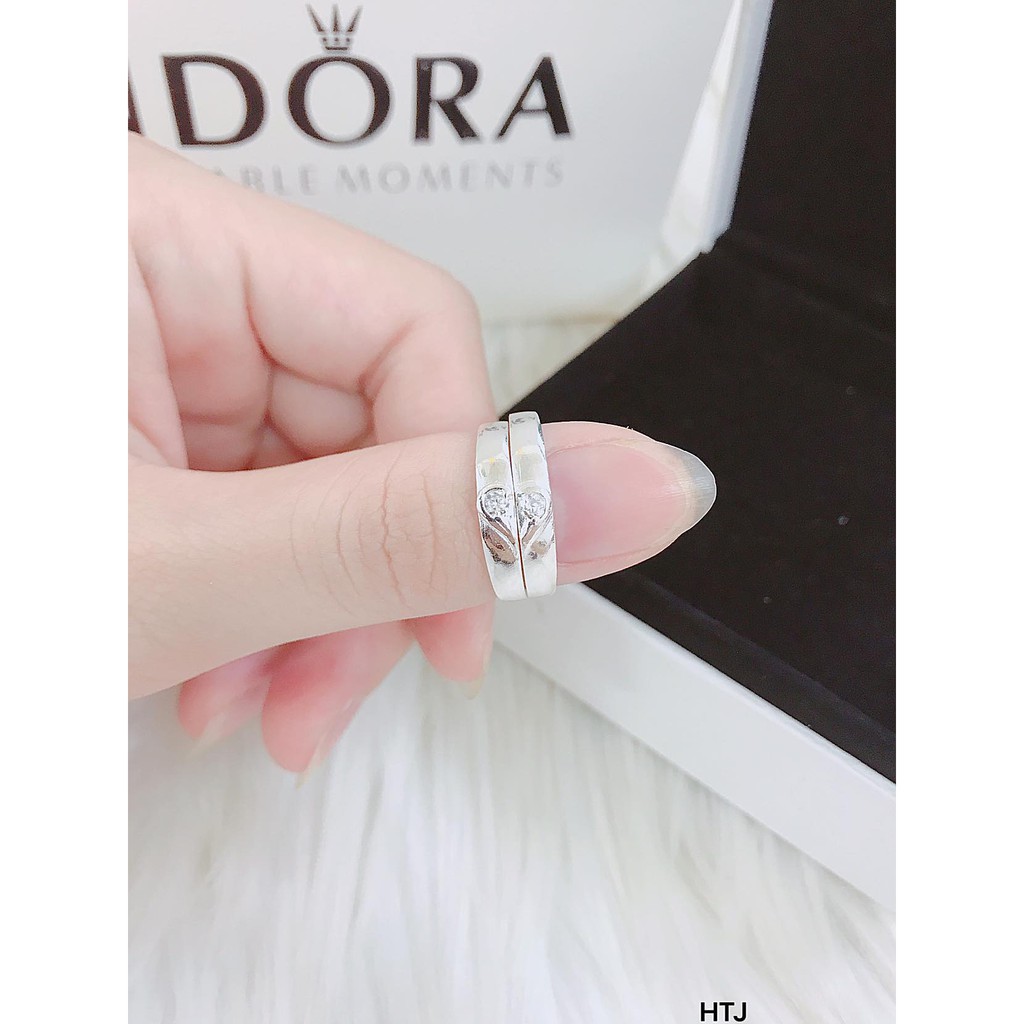 Nhẫn Đôi, Nhẫn đôi bạc nam nữ bạc ta xịn không xỉn màu, nhẫn cặp tình yêu - Mã TSJC05