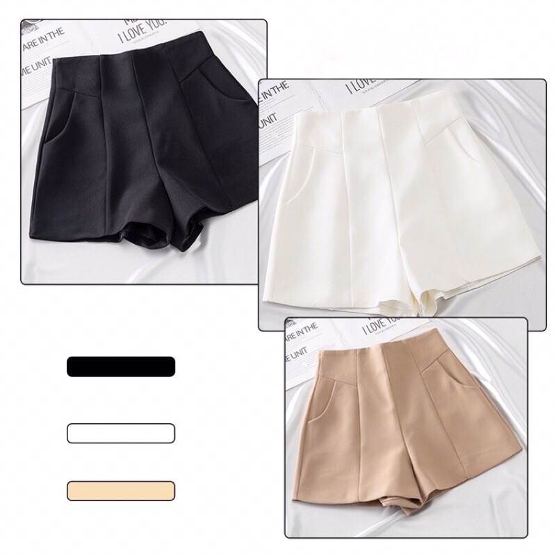 Quần đùi, quần short nữ cạp cao chân dài miên làm Linstore thiết kế | BigBuy360 - bigbuy360.vn