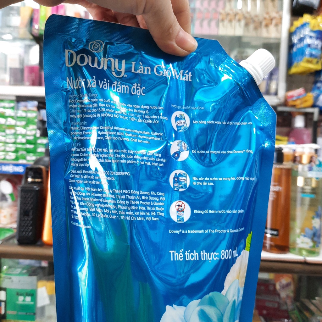 Downy nước xả vải Túi 800ML các mùi hương làn gió mát