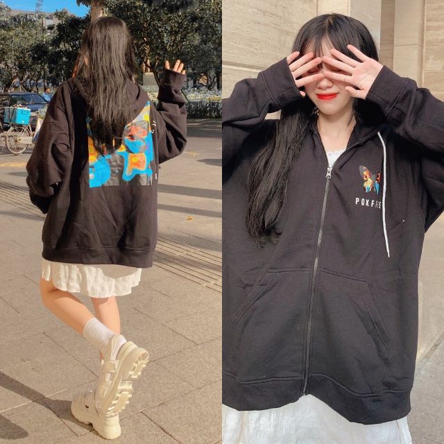 (FREESHIP) ❤ ÁO KHOÁC NỈ Hoodie BƯỚM dây kéo Nữ Nam HOOIDE | BigBuy360 - bigbuy360.vn