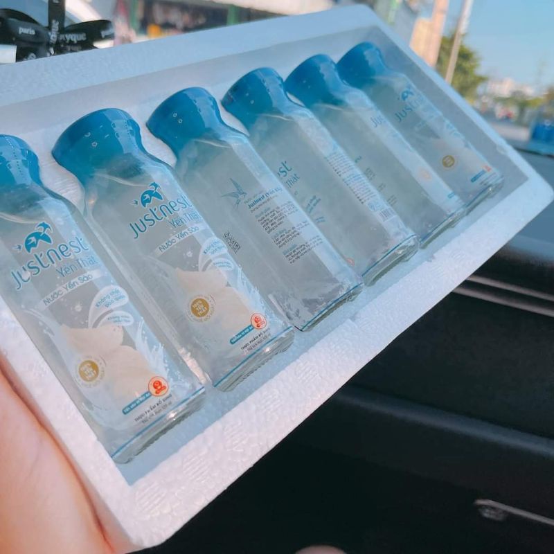 Nước yến Jusnet hộp 6 chai MẪU MỚI 120 ml date 2025