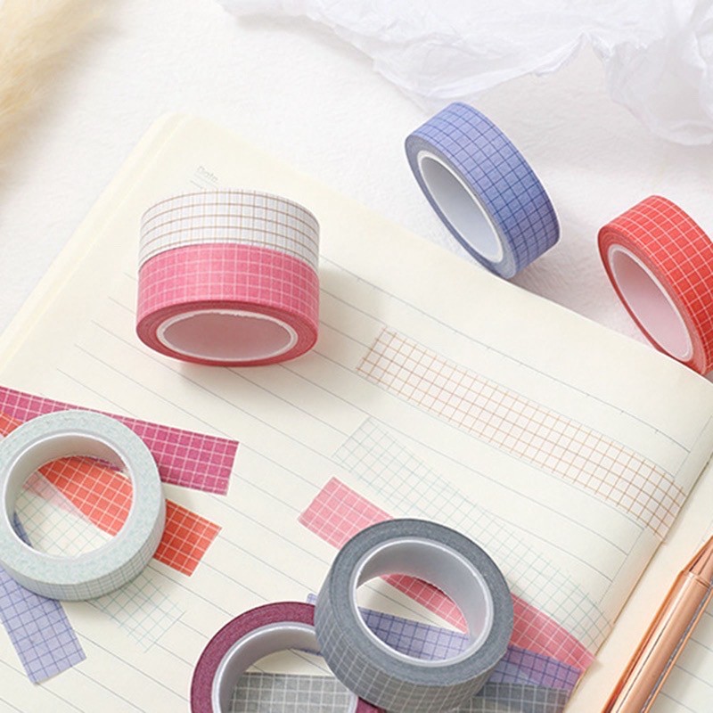 Cuộn grid washi tape 10m