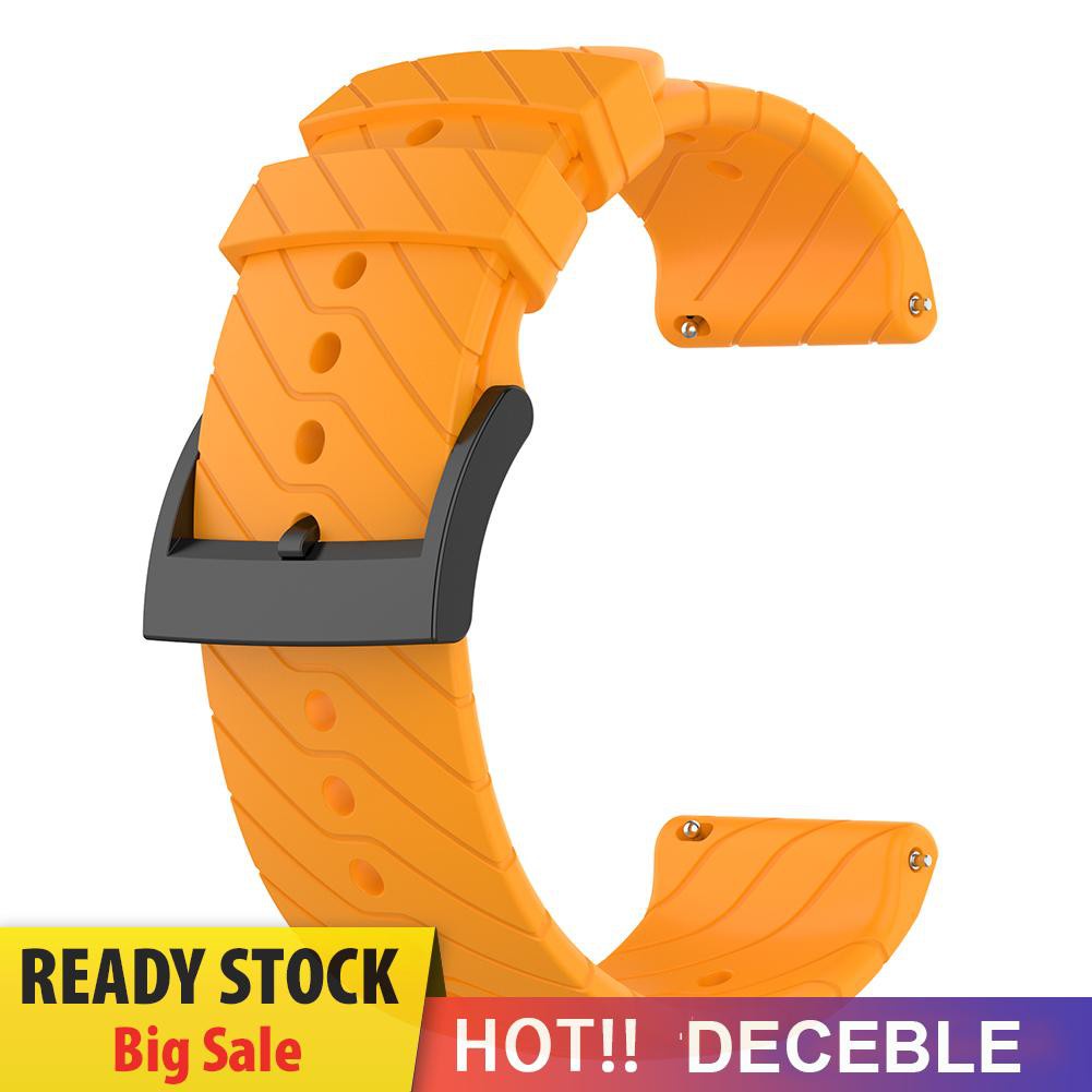 Deceble Soft Silicone Wristband Bracelet Watch Strap w/Buckle for Suunto 9/9 Baro