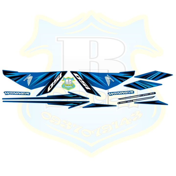 ( Quí khách vui lòng mang ra tiệm cho thợ dán ) Tem winner mẫu zin xanh