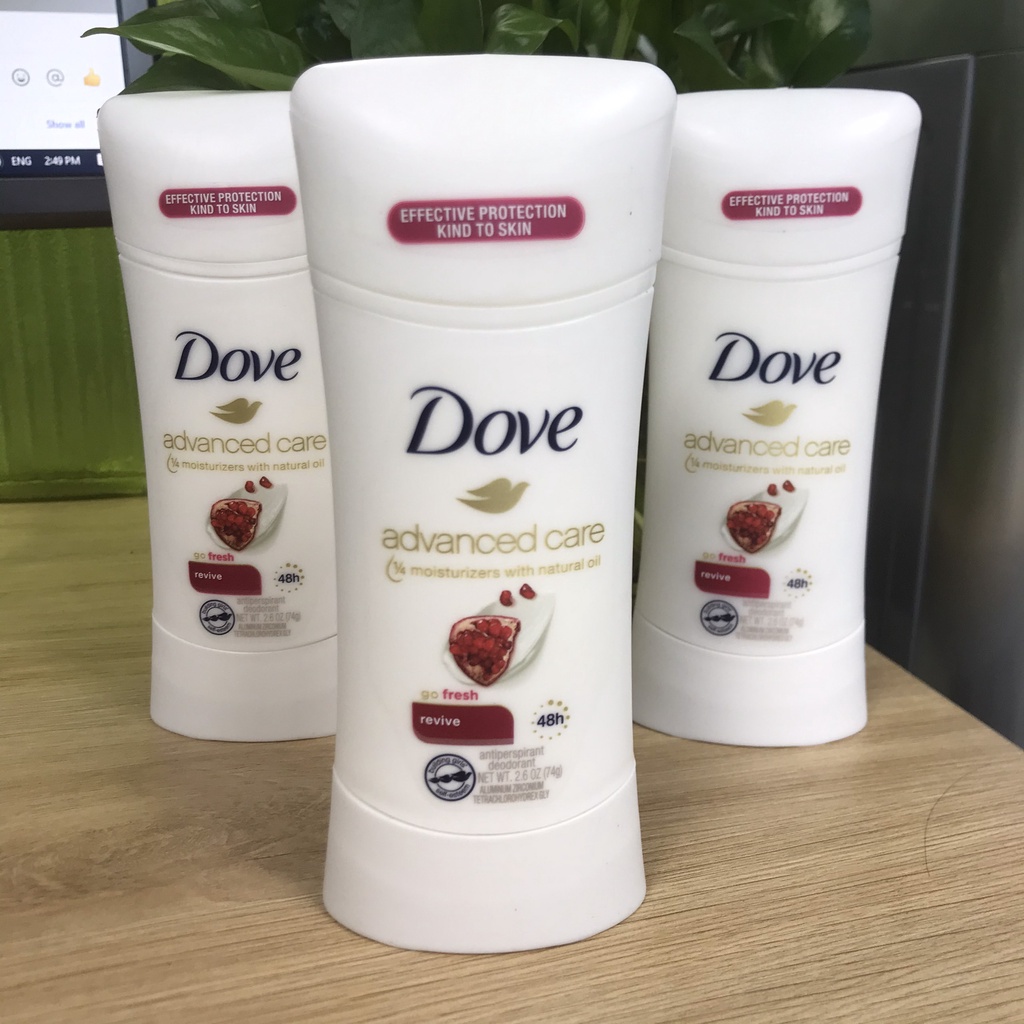 Lăn khử mùi DOVE Advanced Care Revive 48h Anti-Perspirant 74g - lăn nách dove hương Dưa Leo,hương lựu