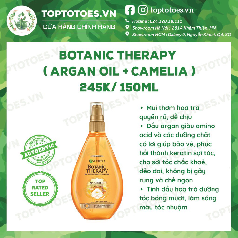 SALE SALE Dầu dưỡng tóc Garnier Fructis/ Botanic Therapy dưỡng tóc bóng mượt, không bết SALE SALE