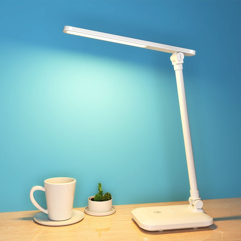 Đèn Bàn Học LED Chống Cận Có Thể Gập 2 Chỗ, 3 Chế Độ Sáng, Pin 2500Mah