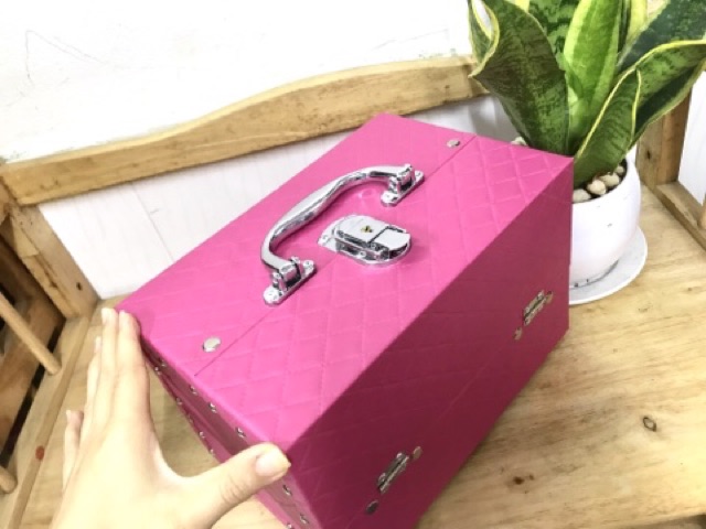 [Bảo hành 12th]Hộp đựng đồ trang điểm cá nhân CA002 màu hồng đẹp lung linh Lamdep24g