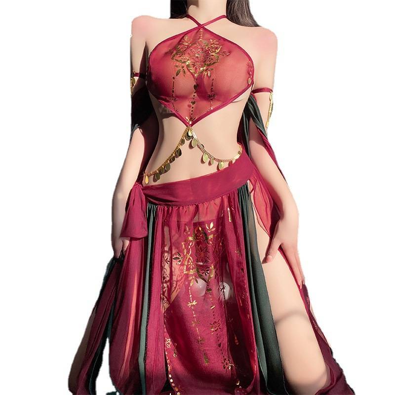 Bộ Đồ Ngủ Lưới Thêu Hoa Quyến Rũ Dành Cho Nữ