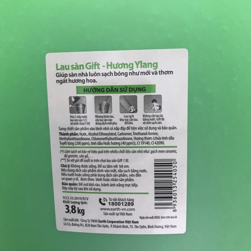 Nước Lau Sàn Gift Hương Ylang 3.8kg
