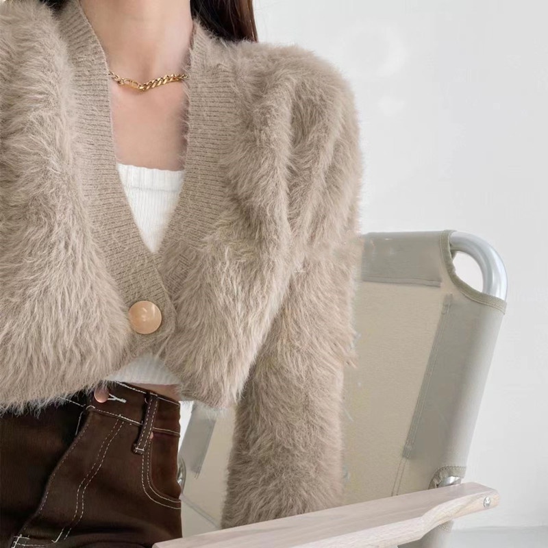 Áo khoác cardigan SUXI dệt kim màu sắc xinh xắn thời trang dành cho nữ