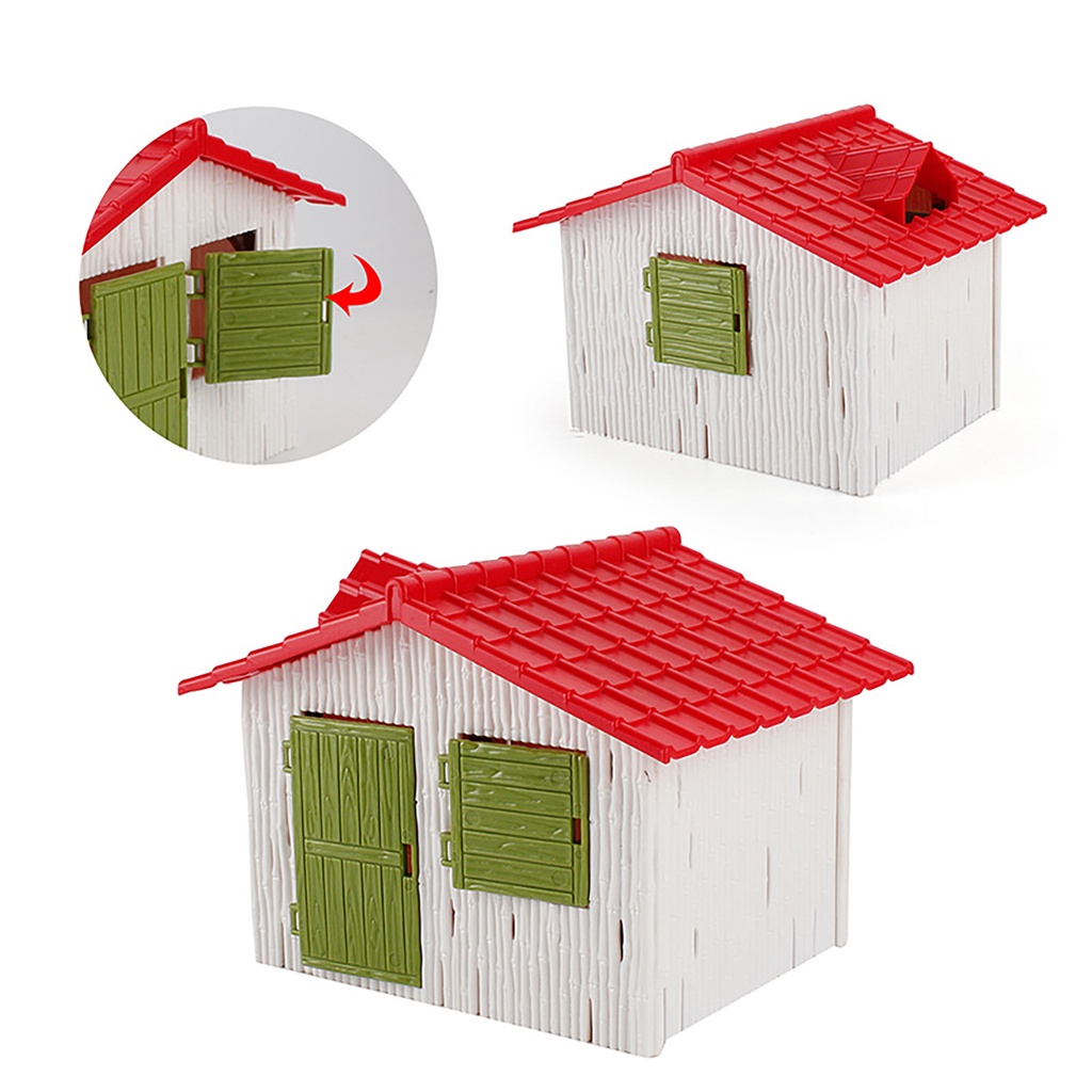 Mô Hình Ngôi Nhà Nông Trại Bằng Nhựa Diy Dành Cho Trẻ Em