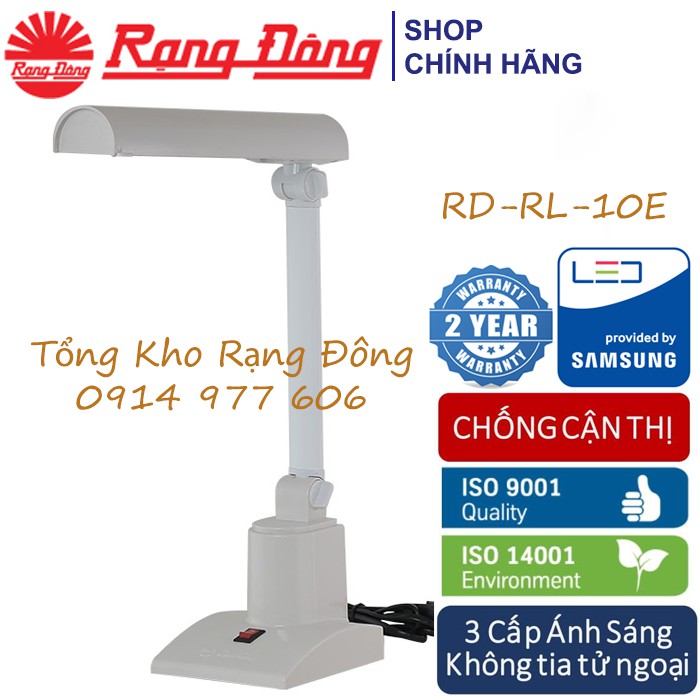 [CHÍNH HÃNG] Đèn Bàn Rạng Đông Chống Cận LED 6W - Bảo Hành 2 Năm - Model: RL.10E