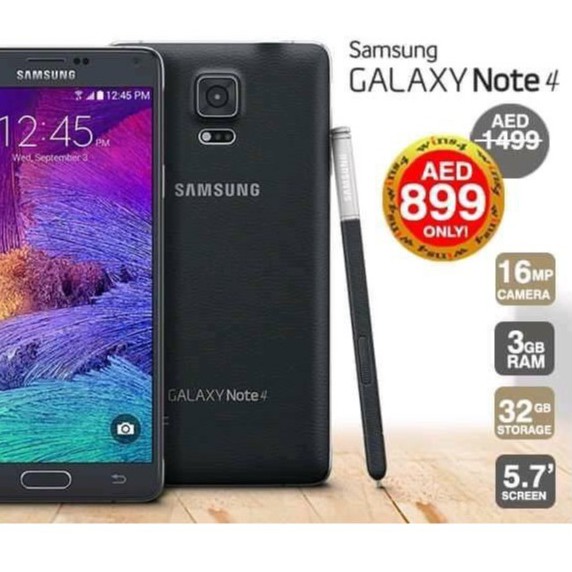 Điện thoại  Samsung Galaxy Note 4 1Sim Ram 3G/32g Nhập Khẩu - Pin trâu, Chiến PUBG -free fire - Liên Quân mượt