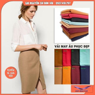 Vải Gill Ý-Gill Ý may may chân váy công sở-không nhăn-không xù chỉ 77k/mảnh đủ may chân váy.