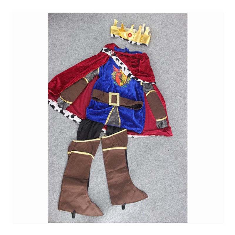 Halloween Hoàng Tử Trang Phục Quần Áo Trẻ Em Cosplay Aladdin King Set