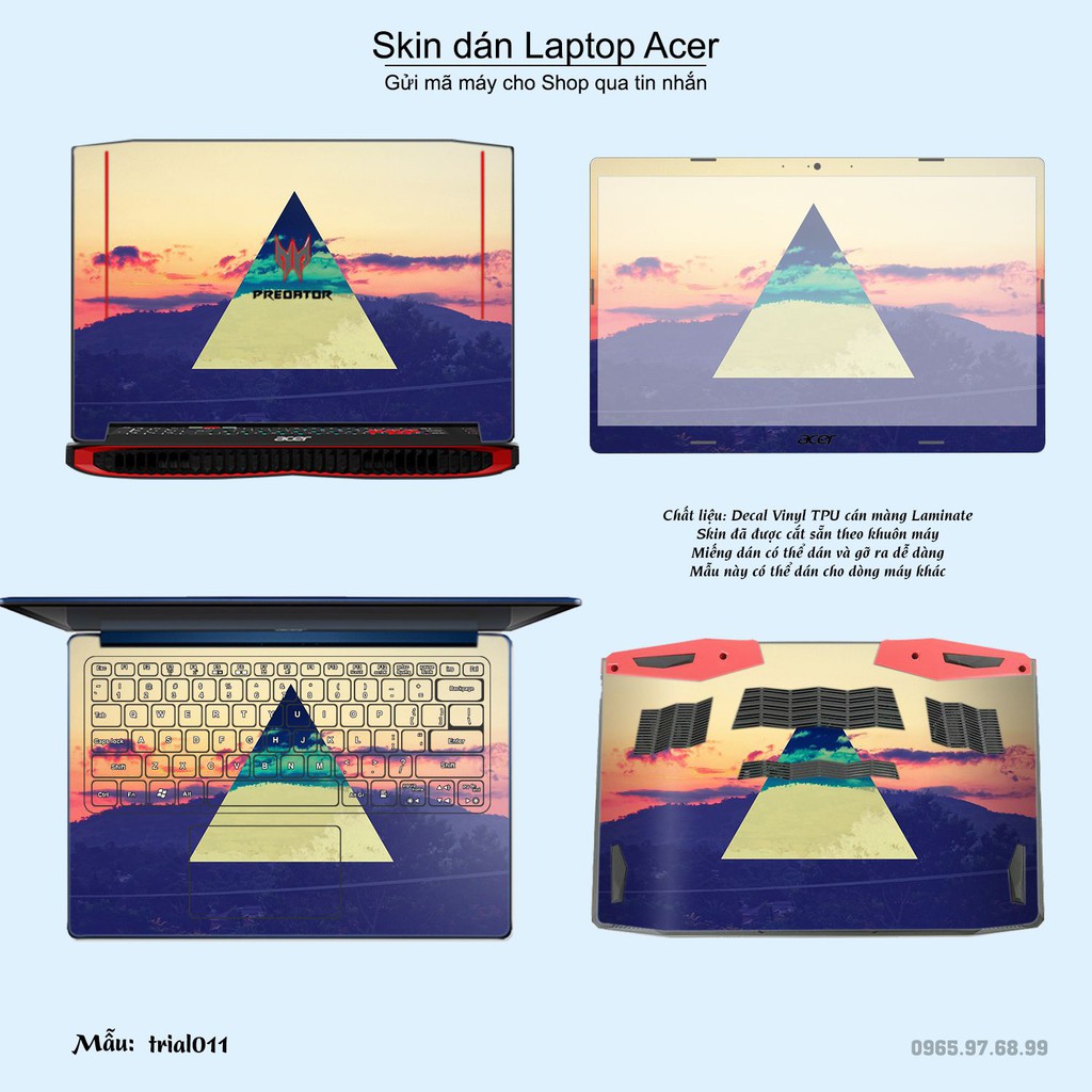Skin dán Laptop Acer in hình Đa giác _nhiều mẫu 2 (inbox mã máy cho Shop)