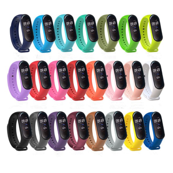 Dây đeo silicon thay thế cho vòng đeo tay thông minh Xiaomi Mi Band 3 / Mi Band 4 (đủ màu)