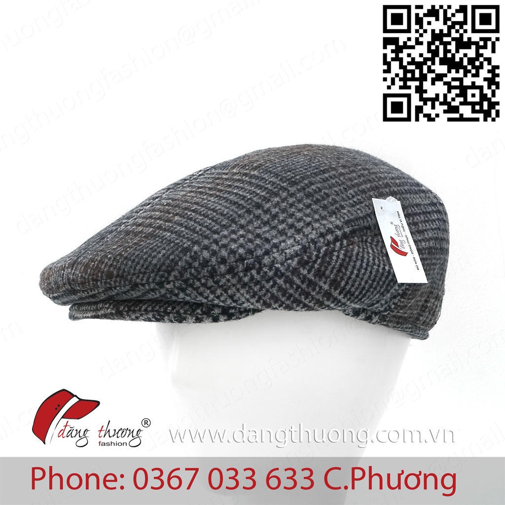 [SHIP HOẢ TỐC ] [CÓ SẴN] Mũ nồi nam DẠ DÀY DẶN caro bere beret nỉ dạ cho người trung niên, cao tuổi phong cách cổ điển