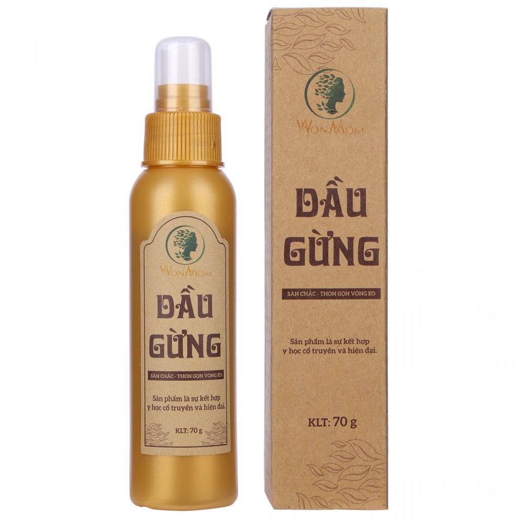 Dầu Gừng Thảo Dược Massage Tan Mỡ Bụng Sau Sinh Wonmom 70g