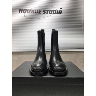 Giày bốt nữ da thật nhập khẩu màu trơn đơn giản thương hiệu Jil Sander cao cấp