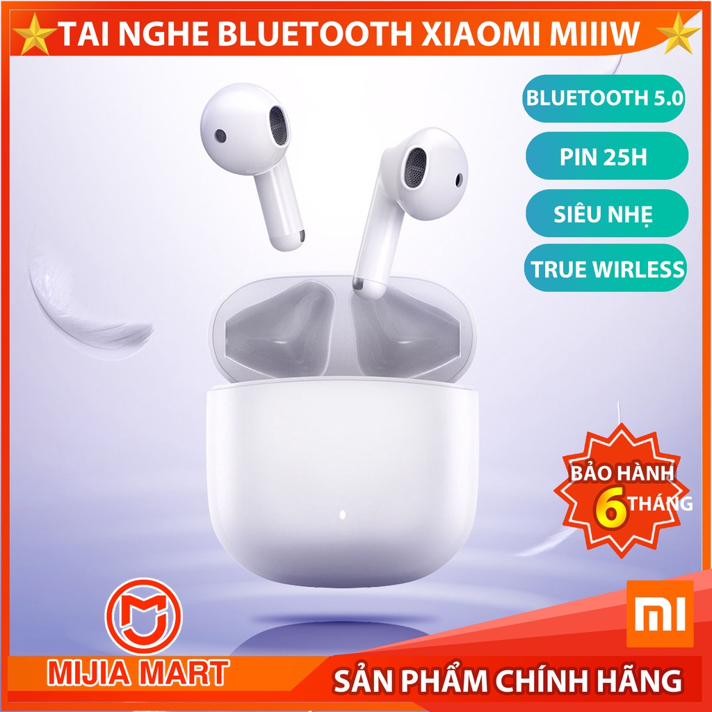 Tai nghe bluetooth Xiaomi Miiiw. Tai nghe không dây true wireless 5.0 pin 25 giờ siêu nhẹ