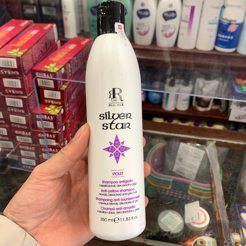 Dầu Gội Cho Tóc Tẩy Khói Bạch Kim Tím Khử Vàng Giữ Màu Silver Star 350ml ( Chính hãng )