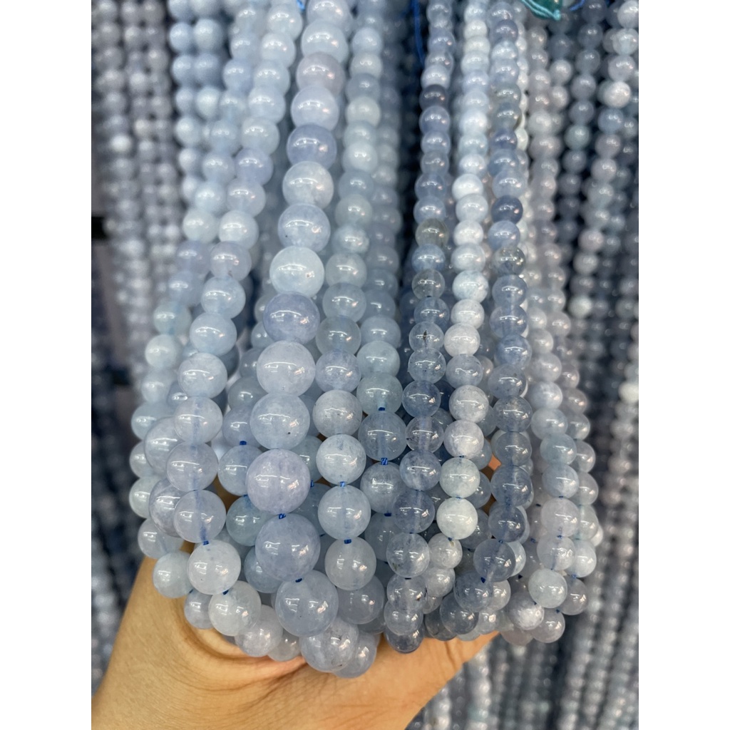 DIY Aquamarine round Beads 6mm/8mm/10mm
