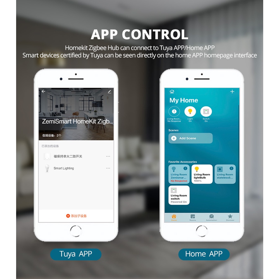 Trung tâm điều khiển nhà thông minh Tuya Zigbee Hub Zemismart tương thích Apple Homekit