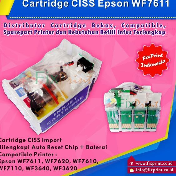 Phụ Kiện Cho Xe Ciss Epson Wf7611 Wf7620 Wf7610 Wf7110 Wf3640 Wf3620