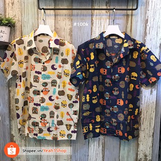 [Yeah1Shop]- Áo sơ mi cú (có size to) - SMTC