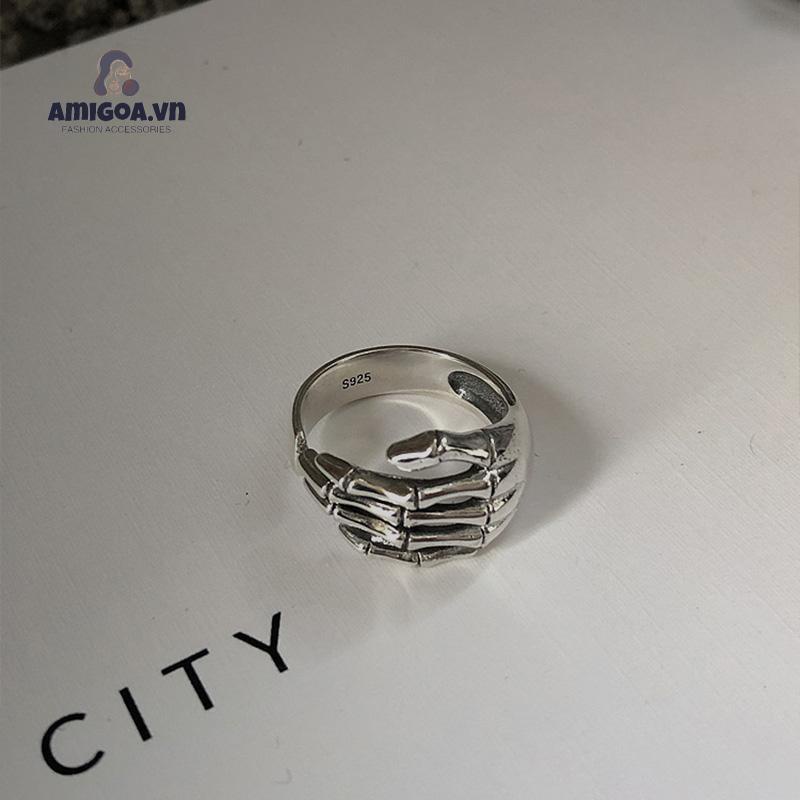 ✨✨Nhẫn hợp kim hình xương bàn tay độc đáo sành điệu