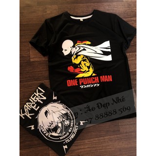 Áo thun one punch man đen/trắng chất cotton đẹp