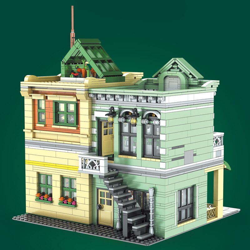 Mould King 16023 Đồ chơi lắp ráp mô hình Novatown Nhà Hàng Pháp