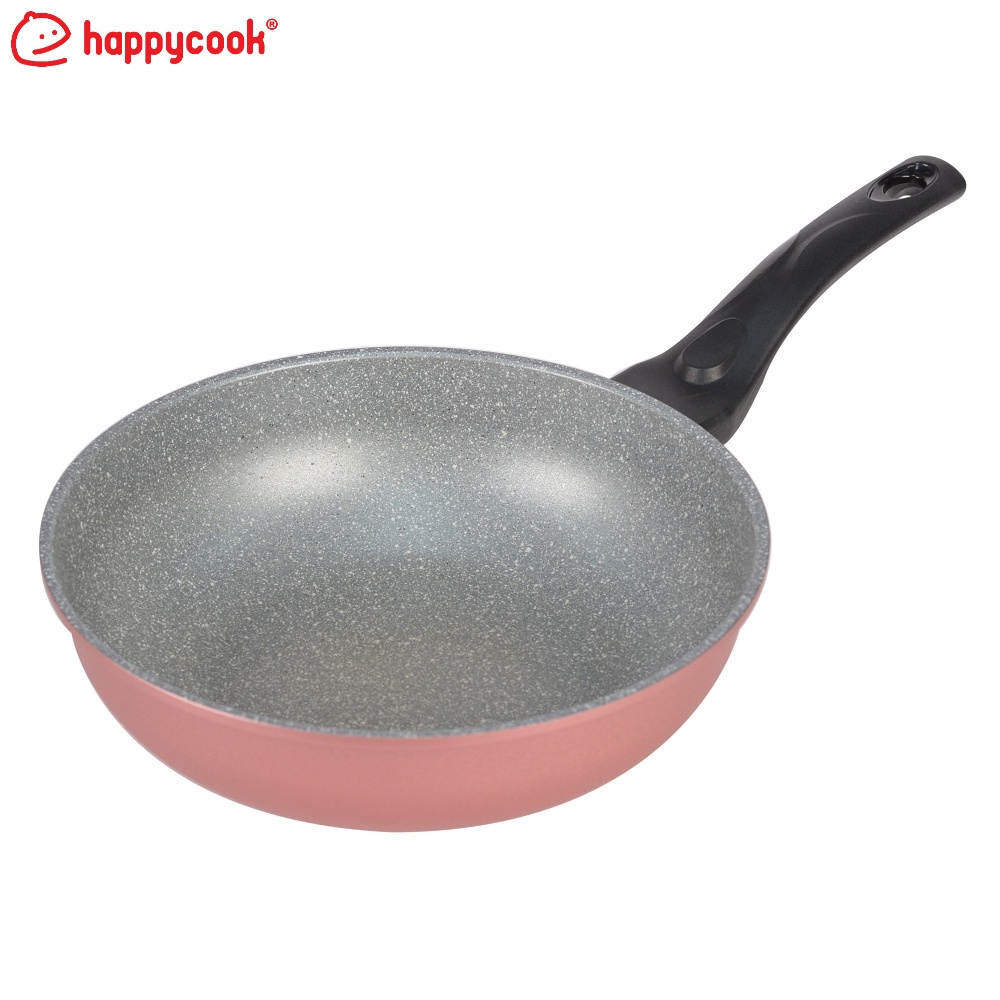 Chảo sâu vân đá đáy từ Happy Cook Aura 24cm AWP-24IH - Chính hãng - Happy Cook