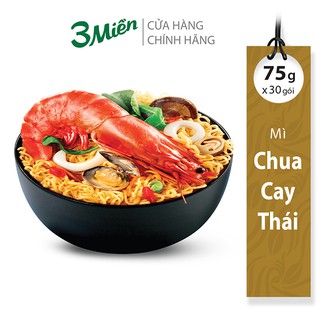 Mì 3 Miền Chua cay thái 75g thùng 30 gói