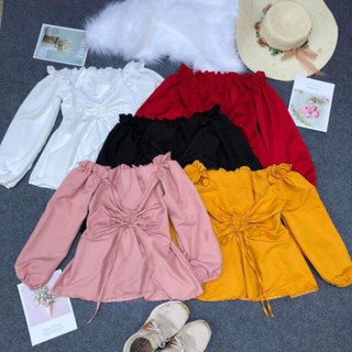 ÁO PEPLUM RÚT DÂY TAY BO