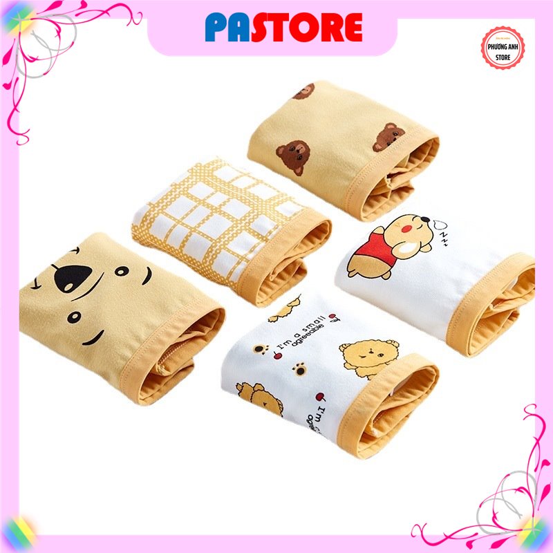 Quần chip đùi bé gái, quần lót cotton họa tiết công chúa đáng yêu xinh xắn cho bé gái PASTORE