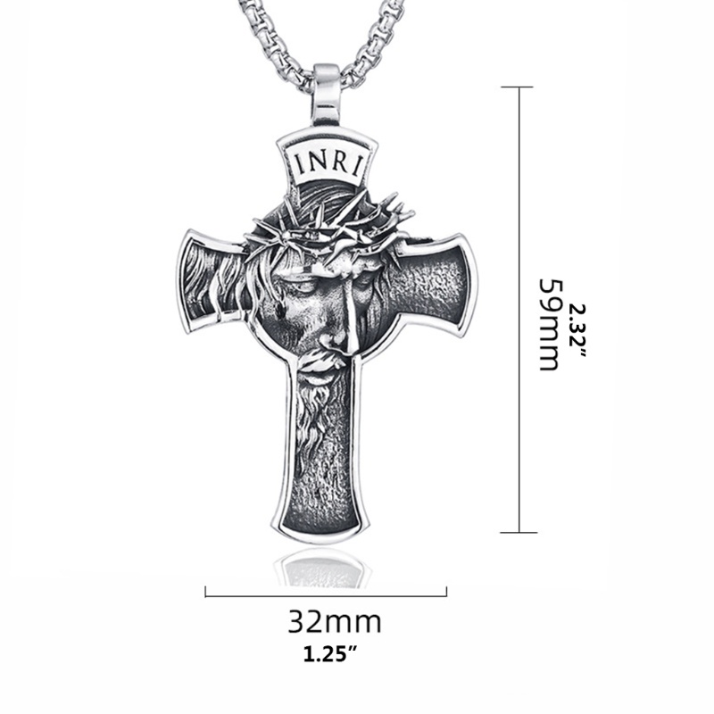 Vòng cổ Mặt Hình Vương Miện Bằng Thép Không Gỉ Phong Cách Retro Cho Nam