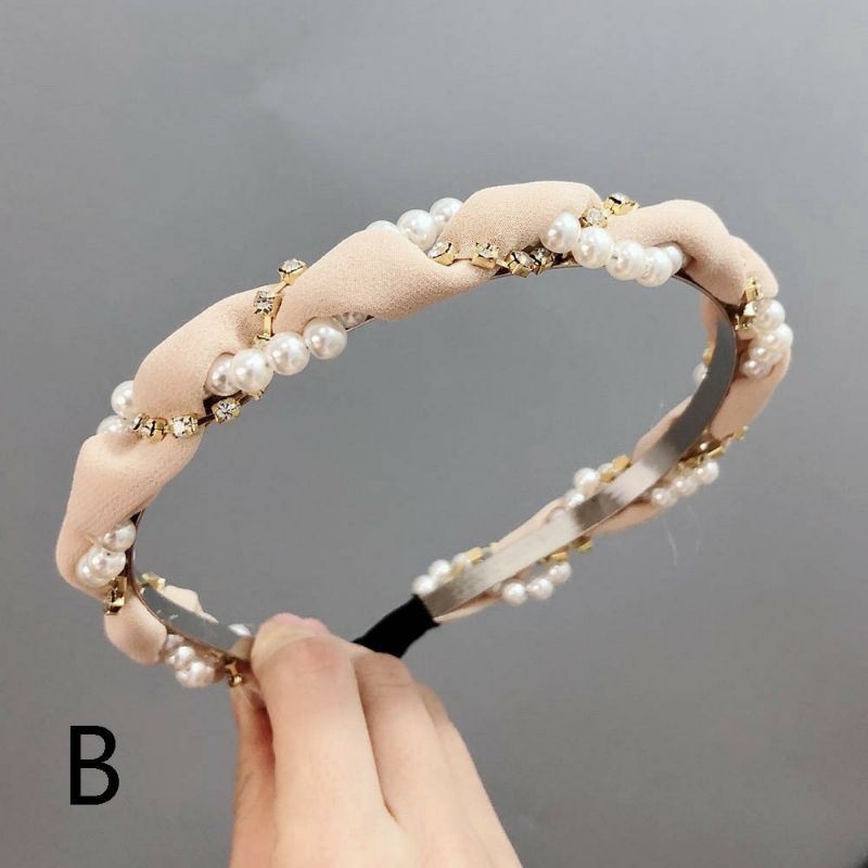 Cài tóc đính hạt ngọc tiểu thư