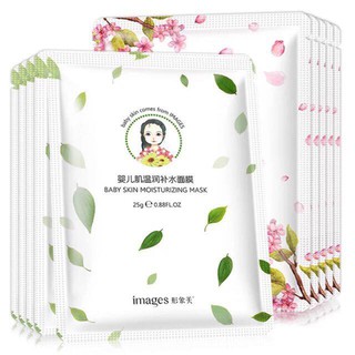 [Hàng mới về] Mặt nạ giấy Images dưỡng da mụn cấp ẩm thải độc chiết xuất trà xanh và hoa anh đào