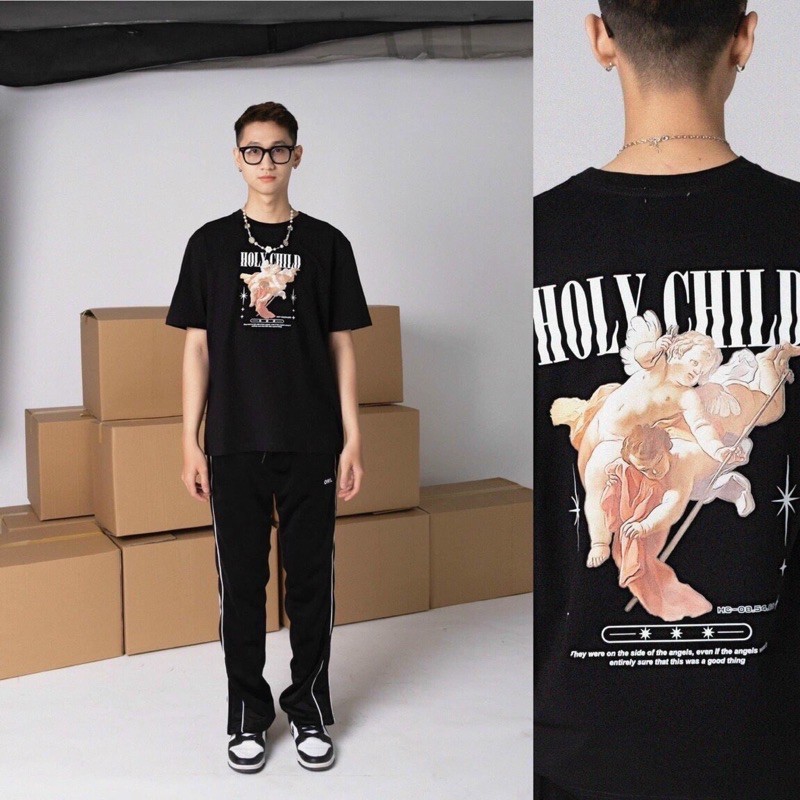 Áo thun đen có hình Noon clothes | BigBuy360 - bigbuy360.vn