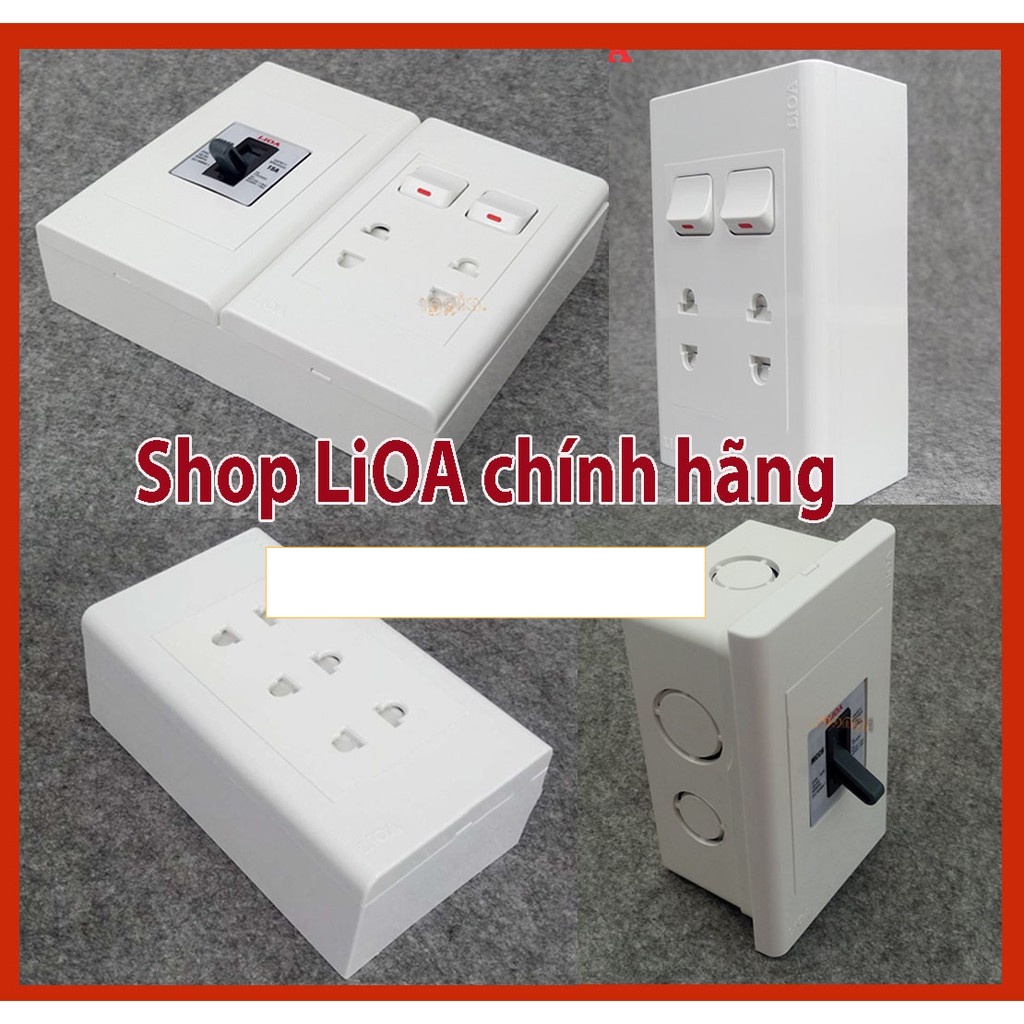 💥LiOA Chính Hãng💥 Combo ổ cắm điện LiOA có công tắc và cầu dao chống quá tải LẮP NỔI TƯỜNG