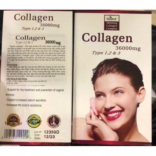 Viên uống làm đẹp da COLLAGEN 36000mg Type 1,2&3