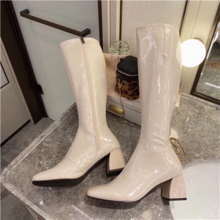 Bốt đùi da bóng