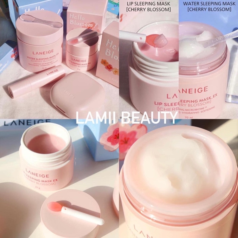 LIMITED 2022 Mặt nạ ngủ môi LANEIGE Hello cherry blossom lip sleeping mask 20g