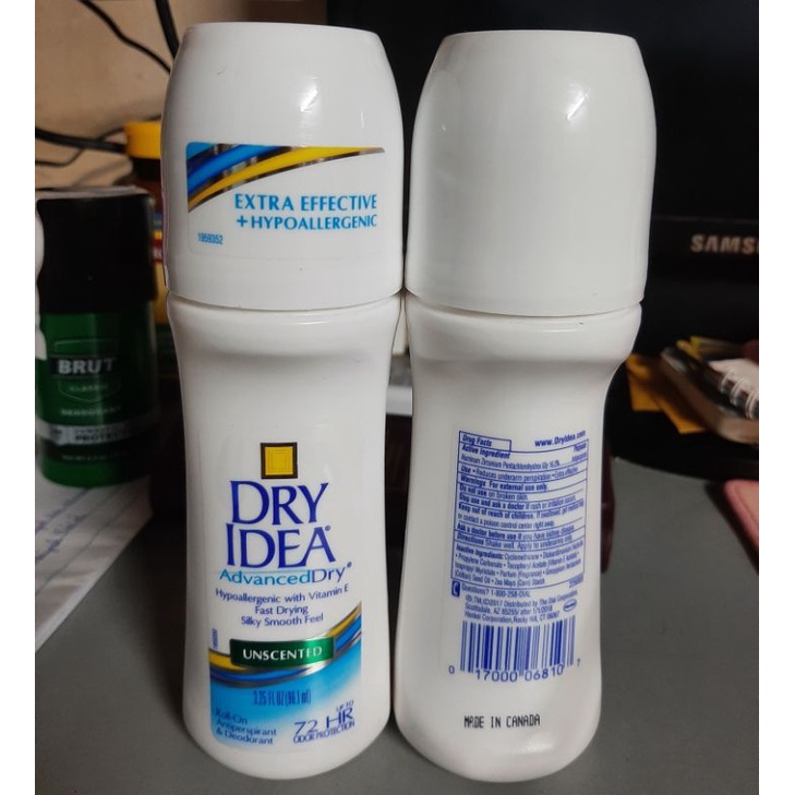 Lăn khử mùi DRY IDEA UNSCENTED 72H ( 96ml ) - Hàng Canada.